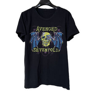Avenged Sevenfold Black Death Bat Graphic Short Sleeve Shirt Sz M